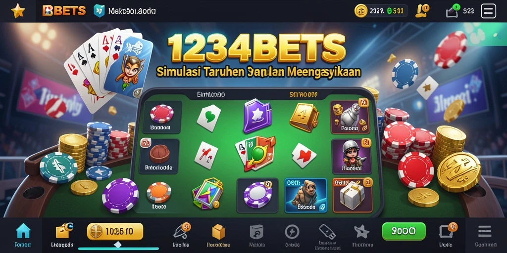 Tampilan gameplay 1234BETS menampilkan suasana taruhan yang menegangkan.