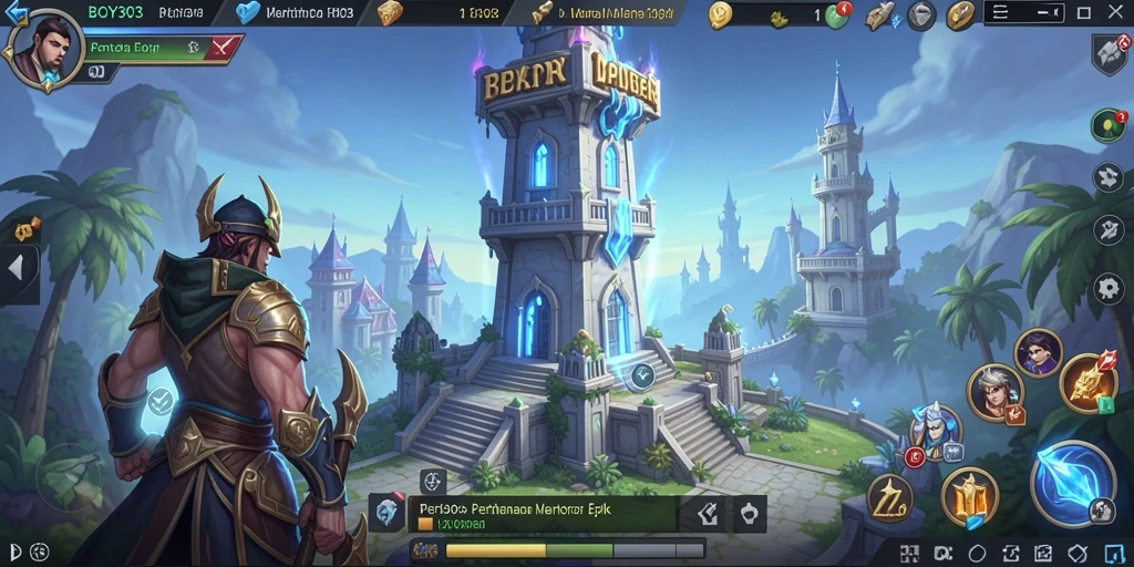 Screenshot menampilkan aksi menegangkan dalam game Tower Defense.