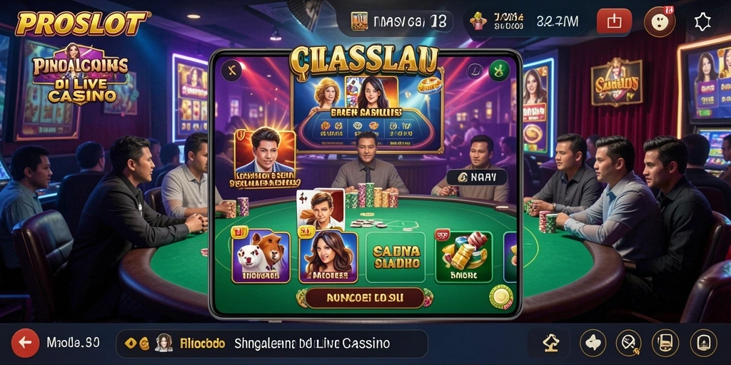 Screenshot gameplay seru dan interaktif di PROSLOT Live Casino.